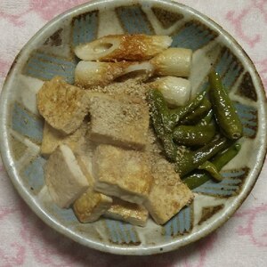 ＊超簡単＊　豆腐入りししとう甘辛炒め☆